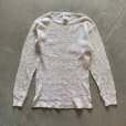 画像1: 【Ladies】USA製 Hanes 長袖サーマルシャツ 小花柄■ビンテージ オールド レトロ アメリカ古着 レディース ヘインズ 総柄 ロンT No.1 (1)