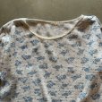 画像2: 【Ladies】UNKNOWN 長袖サーマルシャツ 白青 花柄■ビンテージ オールド レトロ アメリカ古着 レディース 総柄 ロンT No.7