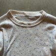 画像2: 【Ladies】UNKNOWN 長袖サーマルシャツ 白青 小花柄■ビンテージ オールド レトロ アメリカ古着 レディース 総柄 ロンT No.8 (2)