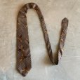 画像5: 【幅 9.8cm】USA製 Eddie Bauer 鳥 シルクネクタイ 総柄 茶系■ビンテージ オールド レトロ アメリカ古着 80s-90s エディーバウアー