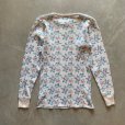 画像5: 【Ladies】UNKNOWN 長袖サーマルシャツ 白ベース 花柄■ビンテージ オールド レトロ アメリカ古着 レディース 総柄 ロンT No.6 (5)
