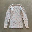 画像6: 【Ladies】80s UNKNOWN 長袖サーマルシャツ 白ベース 花柄■ビンテージ オールド レトロ アメリカ古着 レディース 総柄 ロンT No.4