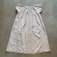 【Ladies】フランス 刺繍入り リネンワンピース チュニック アイボリー■ビンテージ アンティーク ヨーロッパ古着 レディース フレンチ 2