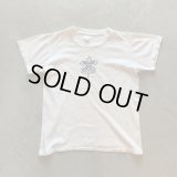 【Ladies】60s BSA ボーイスカウト 染み込みプリントTシャツ 白■ビンテージ オールド アメリカ古着 レディース オールコットン