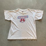 【S or Ladies】50s-60s Champion ランタグ 染み込みプリントTシャツ 白■ビンテージ オールド アメリカ古着 レディース オールコットン