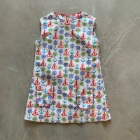 【Kids】60s-70s Unknown マリン柄 ワンピース■ビンテージ オールド レトロ アメリカ古着 子供服 キッズ レディース セーラー アンカー