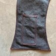 画像5: 【62cm×44cm】ハンドメイド フレアパンツ型 デニムタペストリー■ビンテージ アンティーク アメリカ雑貨 ベルボトム インテリア 70s
