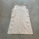 【Ladies】フランス 刺繍入り リネンワンピース チュニック アイボリー■ビンテージ アンティーク ヨーロッパ古着 レディース フレンチ 1
