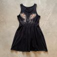 画像1: 【Kids】USA製 See You Monday ネコ Tシャツワンピース ブラック 黒■ビンテージ オールド レトロ アメリカ古着 子供服 猫 キッズ (1)