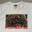 画像2: 【L】90s PORSCHE プリントTシャツ 白■ビンテージ オールド アメリカ古着 車 モーター系 ポルシェ サイケデリック アブストラクトアート