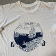 画像2: 【L】80s USA製 マサチューセッツ州 SALEM 魔女と船 プリントTシャツ 白■ビンテージ オールド アメリカ古着 コットン マリン セーラー