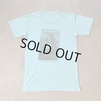 【M】80s HEDONISMII モナリザ パロディ プリントTシャツ 水色■ビンテージ オールド アメリカ古着 シングルステッチ エロ ダヴィンチ