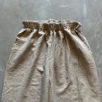 画像2: 【Free W30〜】Kathie Lee リネン×コットン ウエストゴム イージーパンツ ベージュ無地■ビンテージ オールド アメリカ古着 フリーサイズ
