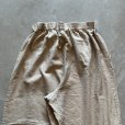 画像6: 【Free W30〜】Kathie Lee リネン×コットン ウエストゴム イージーパンツ ベージュ無地■ビンテージ オールド アメリカ古着 フリーサイズ