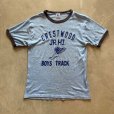 画像1: 【Ladies】80s USA製 Russell ウイングフット リンガーTシャツ 青 杢ブルー■ビンテージ オールド アメリカ古着 ラッセル レディース (1)