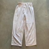 【Free W30〜】USA製 コットン ウエストゴム イージーパンツ ホワイト 白無地■ビンテージ オールド アメリカ古着 90s フリーサイズ