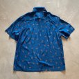画像6: 【L/XL】90s CAMPIA パイナップル 半袖レーヨンシャツ 青 総柄■ビンテージ オールド アメリカ古着 フルーツ柄 アート