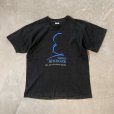 画像1: 【S or Ladies】90s USA製 アルフレッド・ヒッチコック ムービー プリントTシャツ 黒■ビンテージ オールド アメリカ古着 コットン (1)