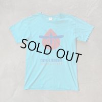 【S or Ladies】mosquito 献血 プリントTシャツ 青■ビンテージ オールド アメリカ古着 サックスブルー GILDAN ギルダン コットン 蚊