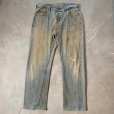 画像1: 【W36】ボロ 80s USA製 Levi's 501 赤耳 デニムパンツ ダメージ■ビンテージ アメリカ古着 リーバイス ジーパン オリジナル ジャンク (1)