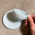 画像10: 【4.8cm】フランス製 ミルクガラス カップ＆ソーサー ライトブルー■ビンテージ アンティーク ヨーロッパ雑貨 ブロカント コーヒー No.1