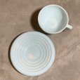 画像6: 【4.8cm】フランス製 ミルクガラス カップ＆ソーサー ライトブルー■ビンテージ アンティーク ヨーロッパ雑貨 ブロカント コーヒー No.2