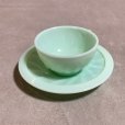 画像2: 【3.8cm】DULCINE ミルクガラス デミタスカップ＆ソーサー■ビンテージ アンティーク フランス雑貨 ブロカント ジェダイ コーヒー No.1