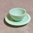 画像2: 【3.8cm】DULCINE ミルクガラス デミタスカップ＆ソーサー■ビンテージ アンティーク フランス雑貨 ブロカント ジェダイ コーヒー No.2