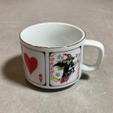 【6.8cm】昭和レトロ トランプ柄 マグカップ コップ■ビンテージ アンティーク 雑貨 魔女 ジョーカー エース No.1