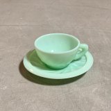 【3.8cm】DULCINE ミルクガラス デミタスカップ＆ソーサー■ビンテージ アンティーク フランス雑貨 ブロカント ジェダイ コーヒー No.2