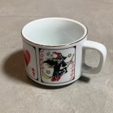 【6.8cm】昭和レトロ トランプ柄 マグカップ コップ■ビンテージ アンティーク 雑貨 魔女 ジョーカー エース No.5