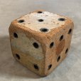 画像4: 【11.5cm】UNKNOWN ハンドメイド ウッド ダイス サイコロ オブジェ■ビンテージ アンティーク レトロ アメリカ雑貨 木製 フォークアート