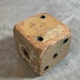 画像7: 【11.5cm】UNKNOWN ハンドメイド ウッド ダイス サイコロ オブジェ■ビンテージ アンティーク レトロ アメリカ雑貨 木製 フォークアート