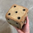 画像5: 【11.5cm】UNKNOWN ハンドメイド ウッド ダイス サイコロ オブジェ■ビンテージ アンティーク レトロ アメリカ雑貨 木製 フォークアート