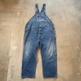 画像1: 【W50】ROUND HOUSE デニム オーバーオール■ビンテージ オールド レトロ アメリカ古着 ラウンドハウス ワークウェア ビッグサイズ (1)