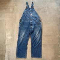 【W44】ROUND HOUSE デニム オーバーオール■ビンテージ オールド レトロ アメリカ古着 ラウンドハウス ワークウェア ビッグサイズ
