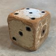画像2: 【11.5cm】UNKNOWN ハンドメイド ウッド ダイス サイコロ オブジェ■ビンテージ アンティーク レトロ アメリカ雑貨 木製 フォークアート