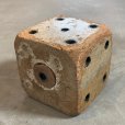 画像3: 【11.5cm】UNKNOWN ハンドメイド ウッド ダイス サイコロ オブジェ■ビンテージ アンティーク レトロ アメリカ雑貨 木製 フォークアート