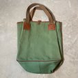 画像6: 【36cm×35cm】90s Barbour キャンバス地 トートバッグ オリーブ■ビンテージ オールド 古着 バブアー イングランド