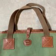 画像2: 【36cm×35cm】90s Barbour キャンバス地 トートバッグ オリーブ■ビンテージ オールド 古着 バブアー イングランド