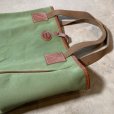 画像4: 【36cm×35cm】90s Barbour キャンバス地 トートバッグ オリーブ■ビンテージ オールド 古着 バブアー イングランド