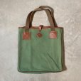画像1: 【36cm×35cm】90s Barbour キャンバス地 トートバッグ オリーブ■ビンテージ オールド 古着 バブアー イングランド (1)