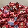 画像2: 【S/M】USA製 PARADISE BAY コットン 半袖アロハシャツ 赤 総柄■ビンテージ オールド アメリカ古着 花柄 ハイビスカス ハワイ