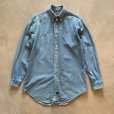 画像1: 【S/M】90s POLO COUNTRY 長袖デニムシャツ 青■ビンテージ オールド アメリカ古着 ポロカントリー ラルフローレン ボタンダウン (1)