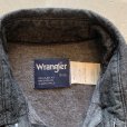 画像3: 【M】90s-2000s Wrangler ブラックデニム 長袖ウエスタンシャツ 黒■ビンテージ オールド アメリカ古着 ラングラー カウボーイ ロデオ