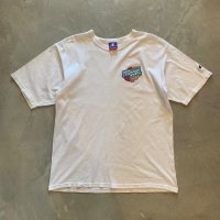 【L】90s Champion NFL 刺繍入り Tシャツ 白■ビンテージ オールド アメリカ古着 チャンピオン ハワイ アメフト