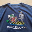 画像3: 【S/M】90s USA製 クリバンキャット プリントTシャツ ネイビー 紺色■ビンテージ オールド アメリカ古着 コットン サーフ ハワイ ネコ 猫
