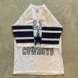 画像6: 【S or Ladies】90s USA製 LOGO7 Vネック プリントTシャツ 白■ビンテージ アメリカ古着 アメフト ダラスカウボーイズ レディース