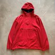 画像1: 【M(L/XL相当)】Polo Ralph Lauren アノラックパーカー ジャケット 赤無地■ビンテージ オールド レトロ アメリカ古着 コットン (1)