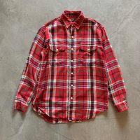 【BOYS L(メンズS相当)】Polo Ralph Lauren 長袖ネルシャツ 赤チェック■ビンテージ オールド アメリカ古着 ボーイズ ラルフローレン